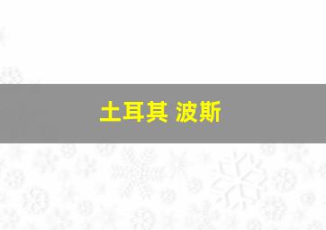 土耳其 波斯